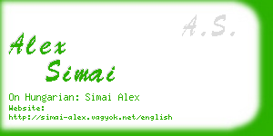 alex simai business card